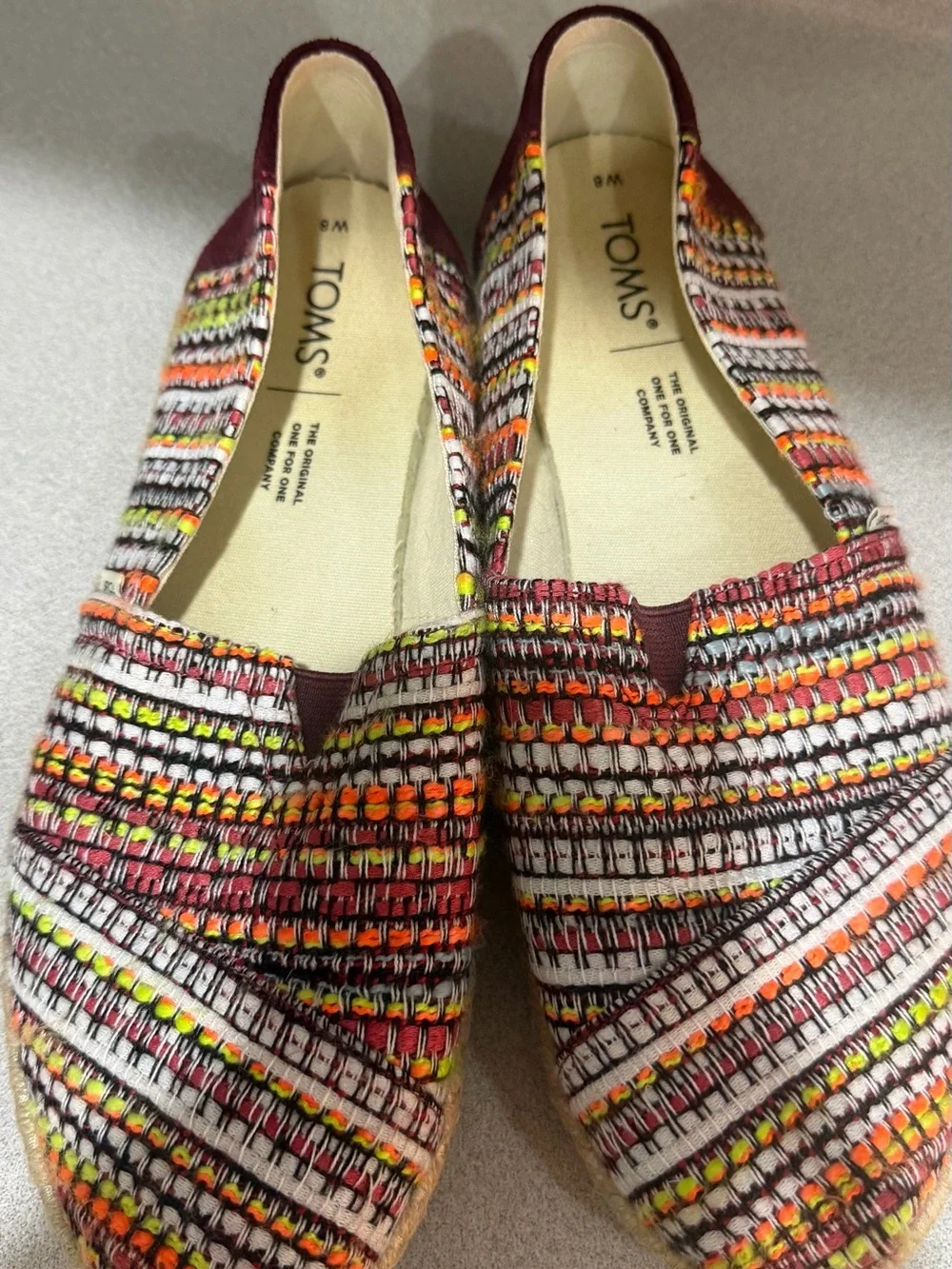 TOMS Women's Multicolor Woven Espadrille Slip-On